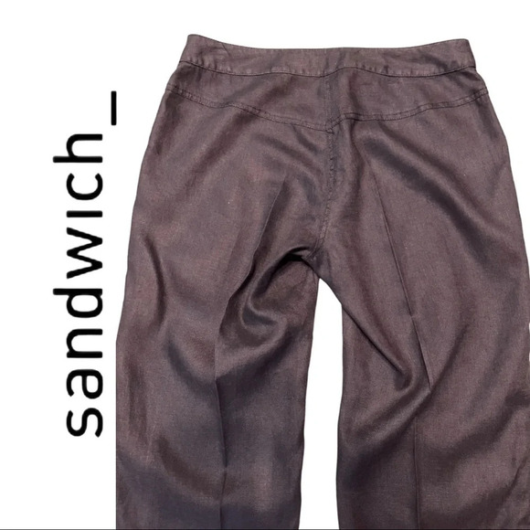Sandwich 100%  Linen Pants Dublin Pants Charcoal Grey Size 38 - Picture 4 of 7